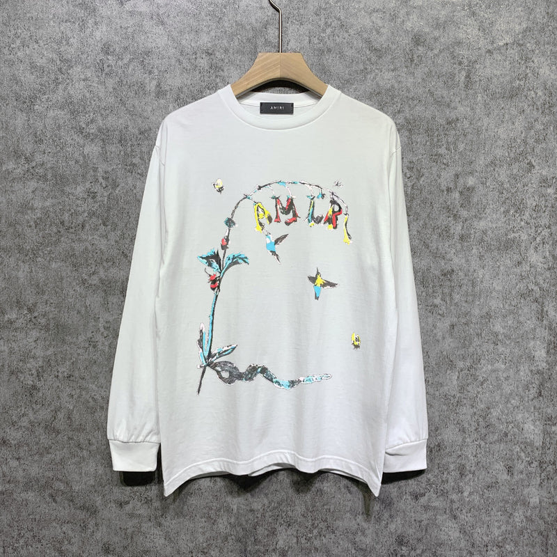 Amiri long sleeve shirts hummingbird printing