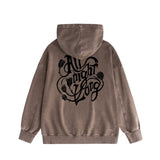 Amiri washed hoodie morning glory printing distressed printing