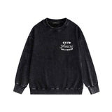 Amiri washed sweatshirt hollywood club printing washed and distressed