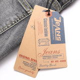 Mens Fashion Jeans Black and gray color blocking 5706#