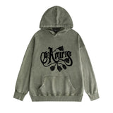 Amiri washed hoodie morning glory printing distressed printing