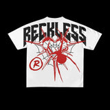 Street Unisex T-shirt Spider Pattern Street Tee