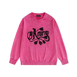 Amiri washed sweatshirt morning glory printing washed and distressed