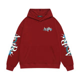 Amiri hoodie with overlapping letter dragon print