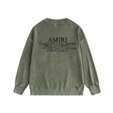 Amiri washed sweatshirt hollywood art word printing washed and distressed