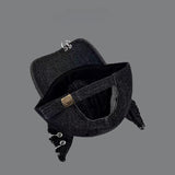 Wasteland style stereo ear denim ripped cap women's hoop street baseball cap