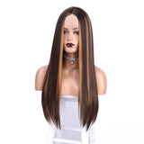 Women's Wigs Middle Part Straight Lace Front Wig