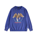 Amiri washed sweatshirt oil painting pegasus printing washed and distressed