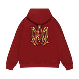 Amiri hoodie splash paint skeleton print