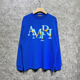 Amiri long sleeve shirts gradient overlapping letterprinting