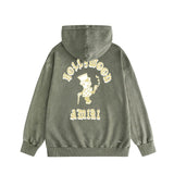 Amiri washed hoodie dice man printing distressed printing