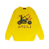 Amiri long sleeve shirts motorcycle skull printing