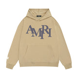 Amiri hoodie all gray overlapping letterprinting