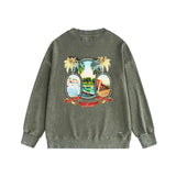 Amiri washed sweatshirt mirror printing washed and distressed