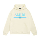 Amiri hoodie colorfulletter horizontal strip printing