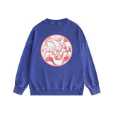 Amiri washed sweatshirt circle sketch printing washed and distressed