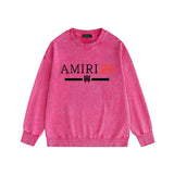 Amiri washed sweatshirt red font print washed old