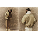 Bath Ape Coat Embroidered Logo Leather Base Uniform for Men and Women