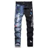Mens Fashion Jeans Blue and black color scheme 3538#