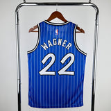 NBA Jerseys Season 19, Magic, Retro, Striped Blue No. 22, Wagner