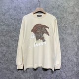 Amiri long sleeve shirts brown eagle printing