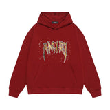 Amiri hoodie splash paint skeleton print