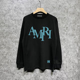 Amiri long sleeve shirts with overlapping letter foam printing