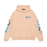 Amiri hoodie with overlapping letter dragon print