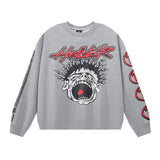 Hellstar Sweatshirt Autumn and Winter Smiley Kirin Arm Print