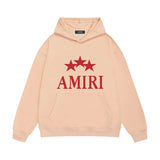 Amiri hoodie red five-pointed star print