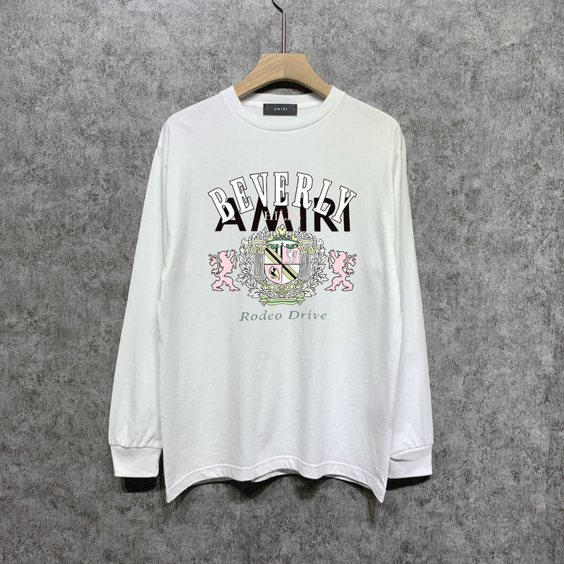 Amiri long sleeve shirts lion medal printing