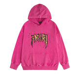Amiri washed hoodie splashed paint skeleton washed distressed printing