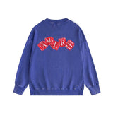 Amiri washed sweatshirt red dice printing washed and distressed