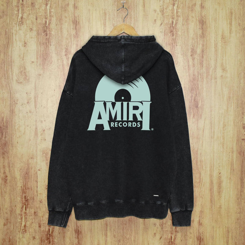 Amiri washed hoodie large radar washed and distressed printing
