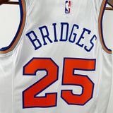 NBA Jerseys, Knicks, White 25, Bridges