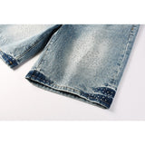 purple brand denim shorts
