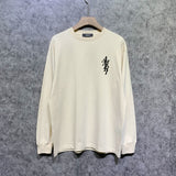 Amiri long sleeve shirts vertical small overlapping letterprinting