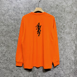 Amiri long sleeve shirts vertical small overlapping letterprinting