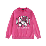 Amiri washed sweatshirt outline five-pointed star printing washed and distressed