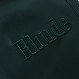 Rhude Pant Micro Label Letter Embroidered Casual PU Leather Pants, Straight Pants