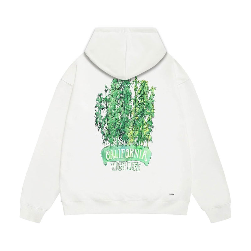 Amiri hoodie green leaf letter print