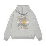 Amiri hoodie damaged oil painting sleeve print