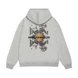 Amiri hoodie damaged oil painting sleeve print