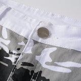 Mens Fashion Jeans White camouflage 5602#