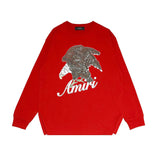 Amiri long sleeve shirts brown eagle printing