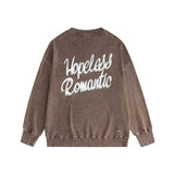 Amiri washed sweatshirt heart wolf head printing washed and distressed