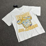 Rhude T Shirt Micro Label Champion Ring Printed Short Sleeve T-Shirt