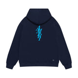 Amiri hoodie vertical small overlapping letterprinting