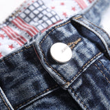 Mens Fashion Jeans MAA Embroidery 896#
