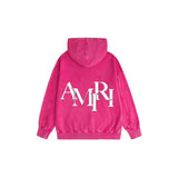 Amiri washed hoodie colorful overlapping letter printing